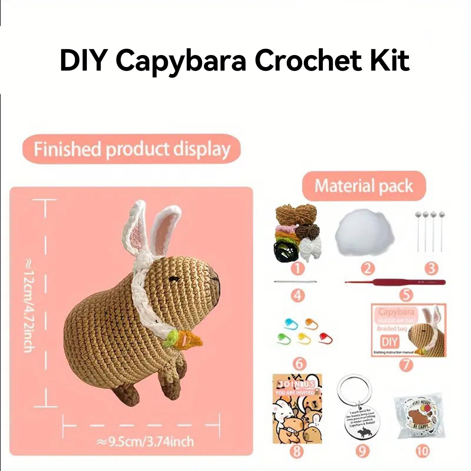 Amazon | カピバラのかぎ針編みキット - あみぐるみ動物のかぎ針編み